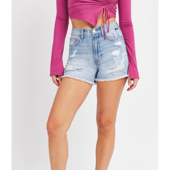 Cello Pants - Cello High Rise Mom Short